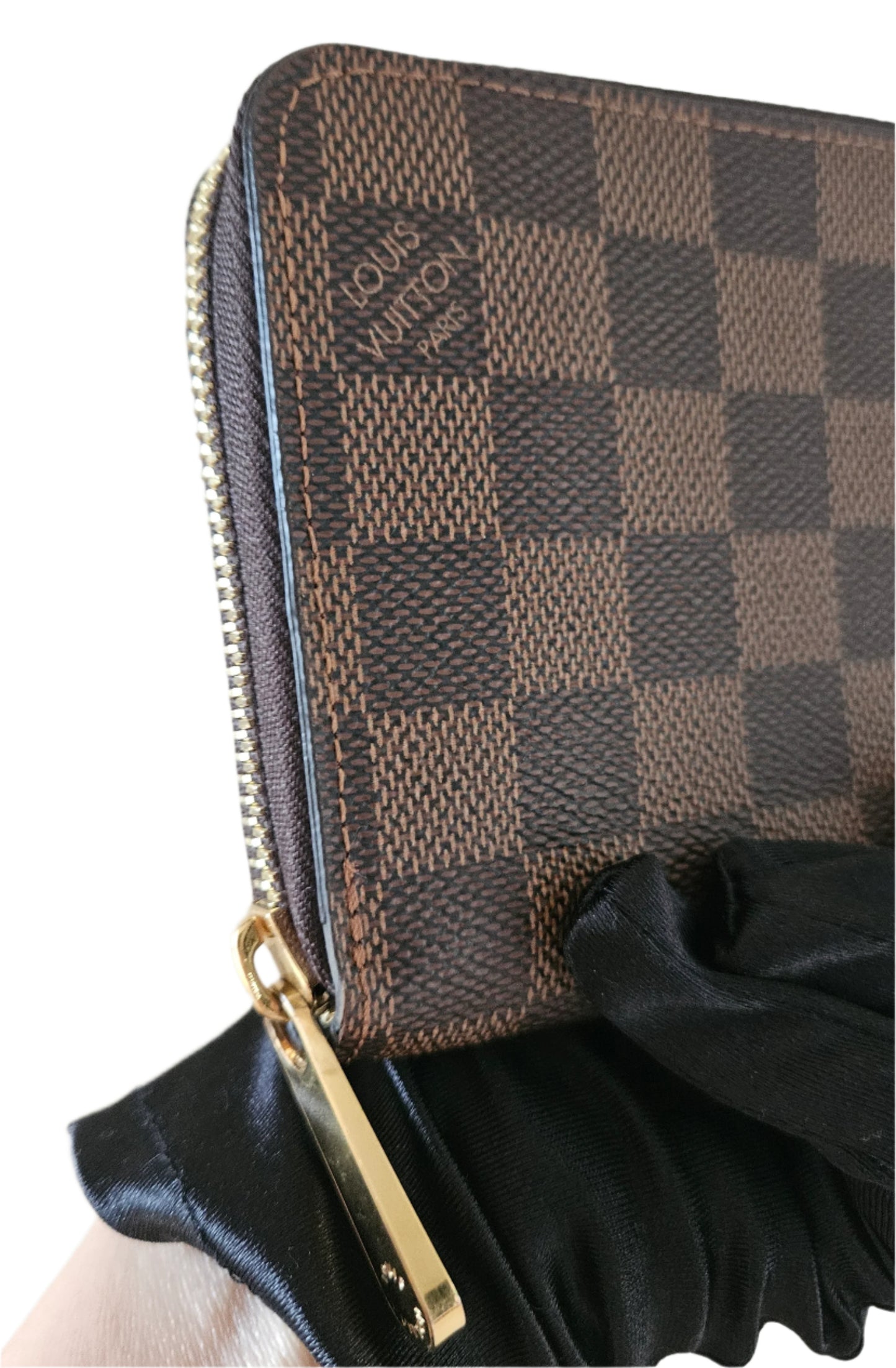 Zippy Organizer Monogram Canvas Damier Ebene GHW