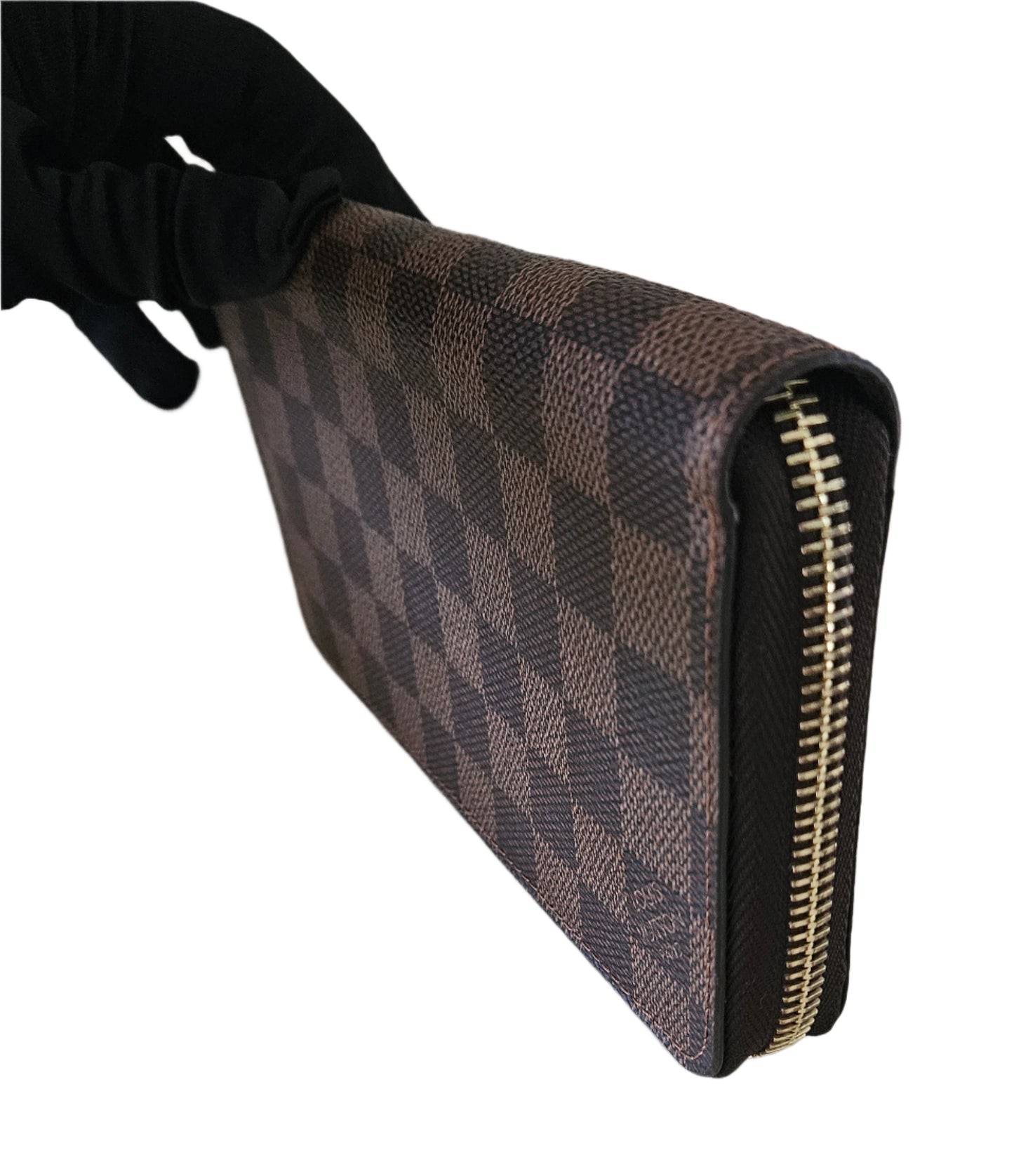 Zippy Organizer Monogram Canvas Damier Ebene GHW