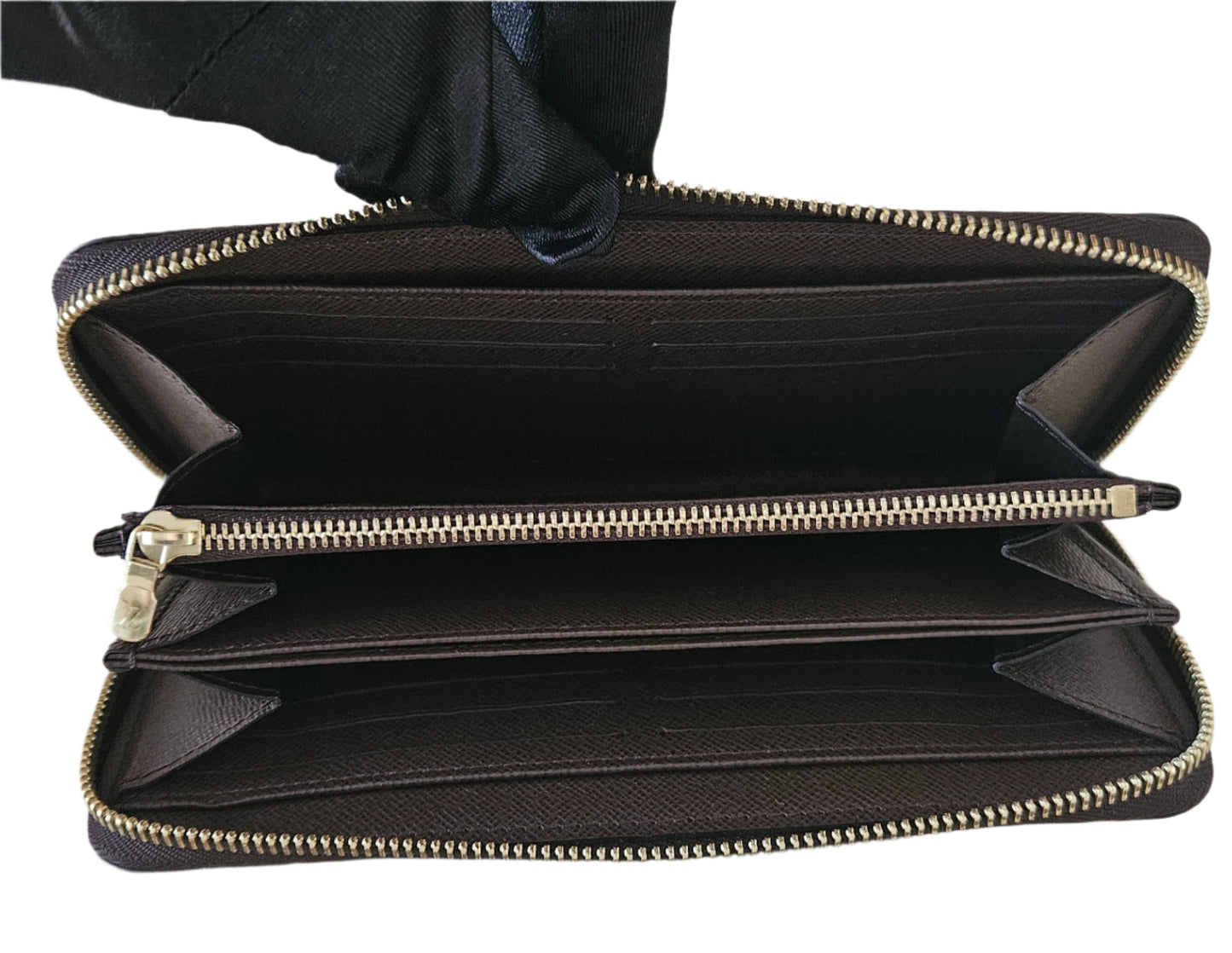 Zippy Organizer Monogram Canvas Damier Ebene GHW
