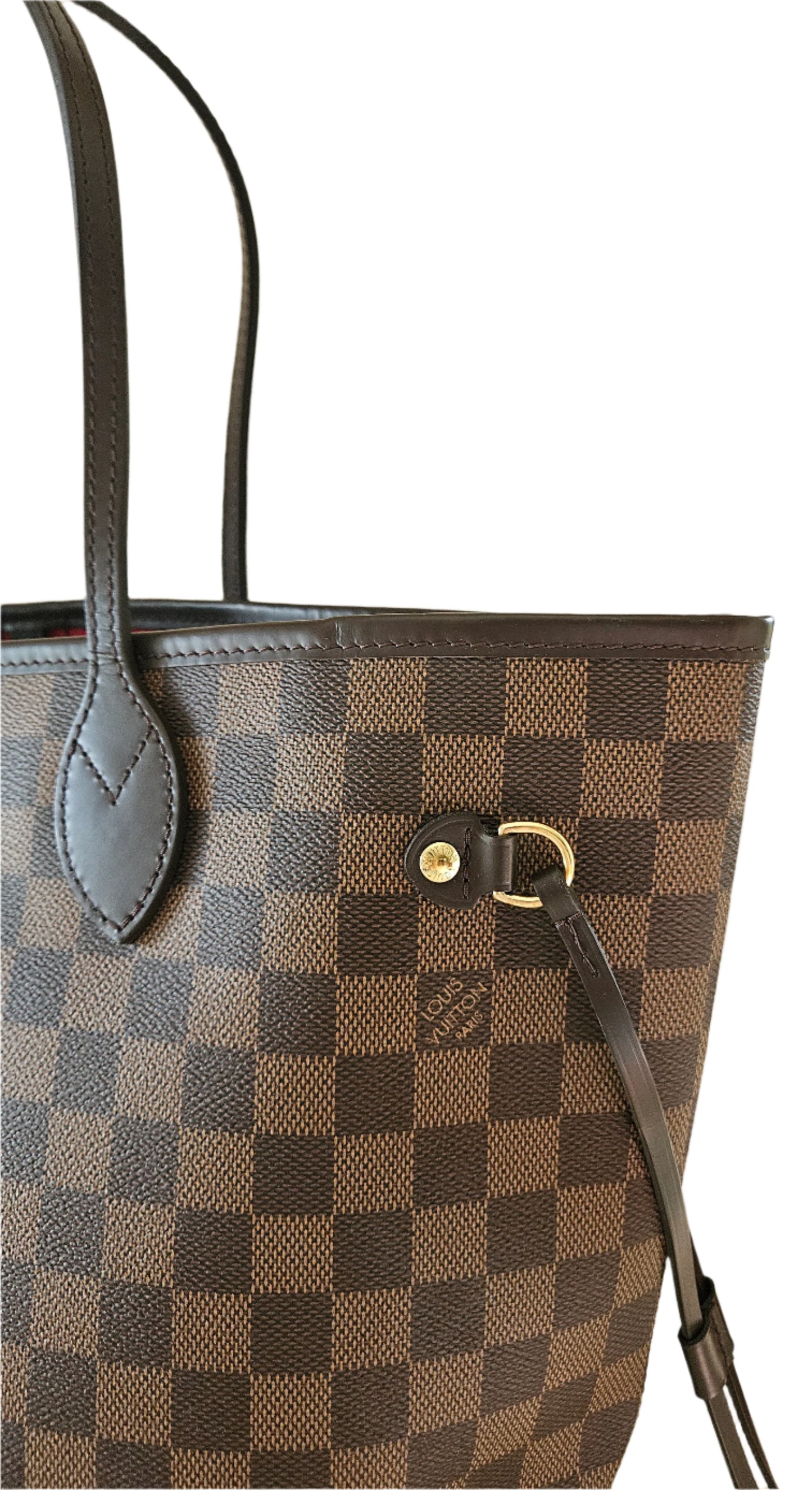 Neverfull MM Damier Ebene Canvas GHW