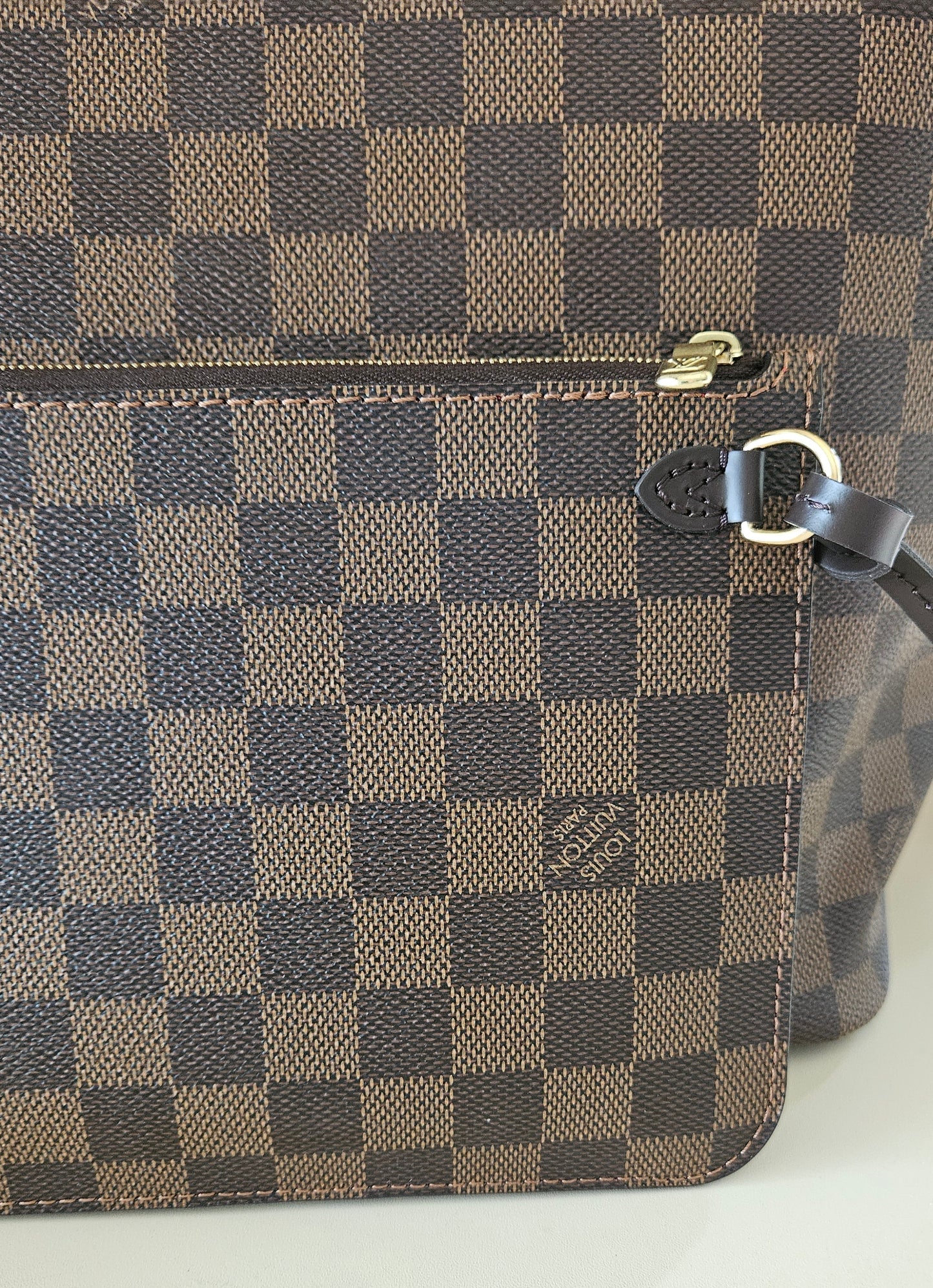 Neverfull MM Damier Ebene Canvas GHW