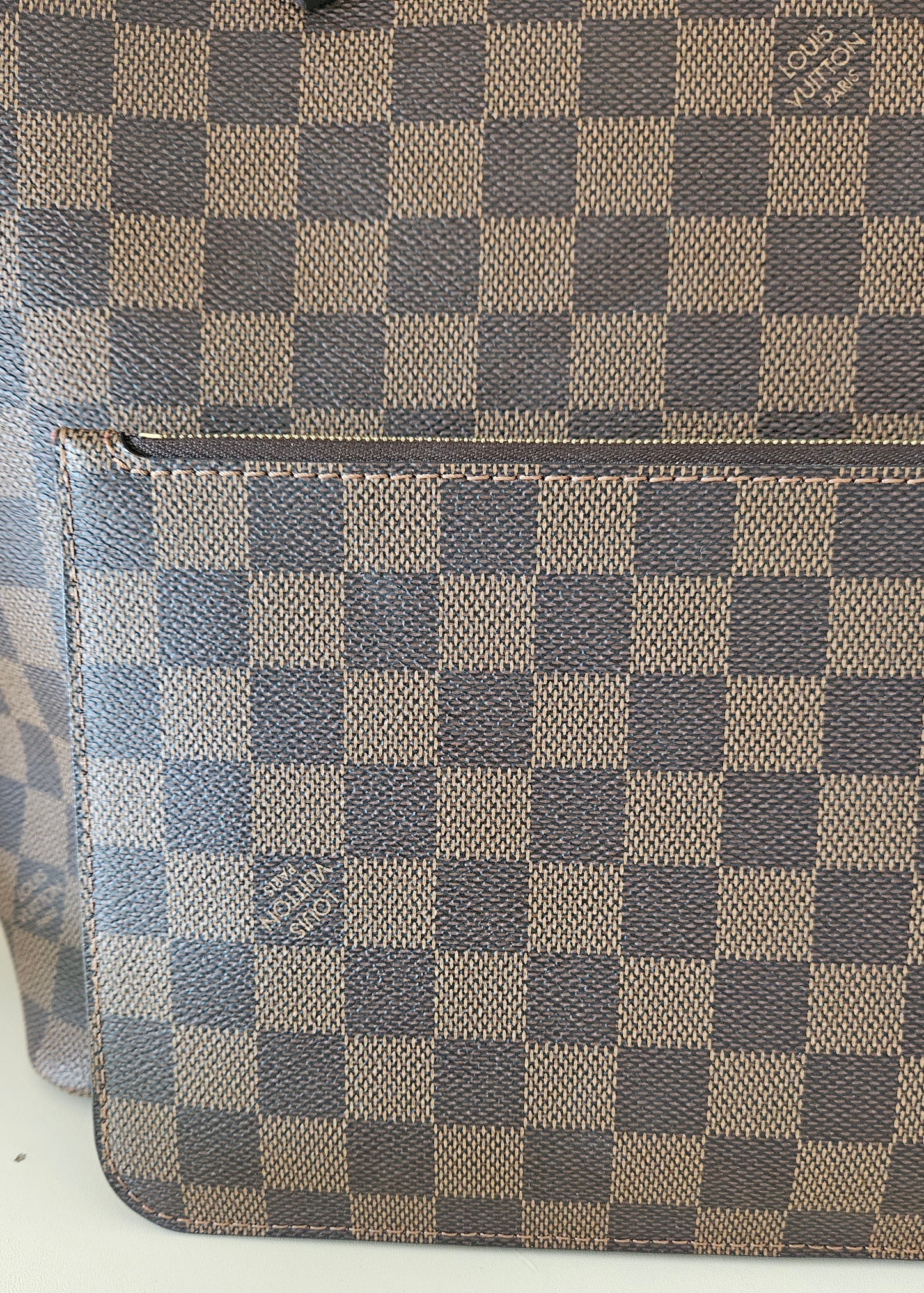 Neverfull MM Damier Ebene Canvas GHW