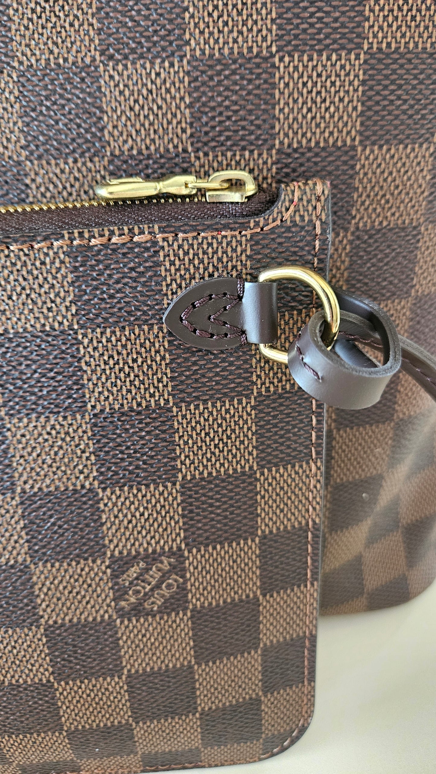 Neverfull MM Damier Ebene Canvas GHW