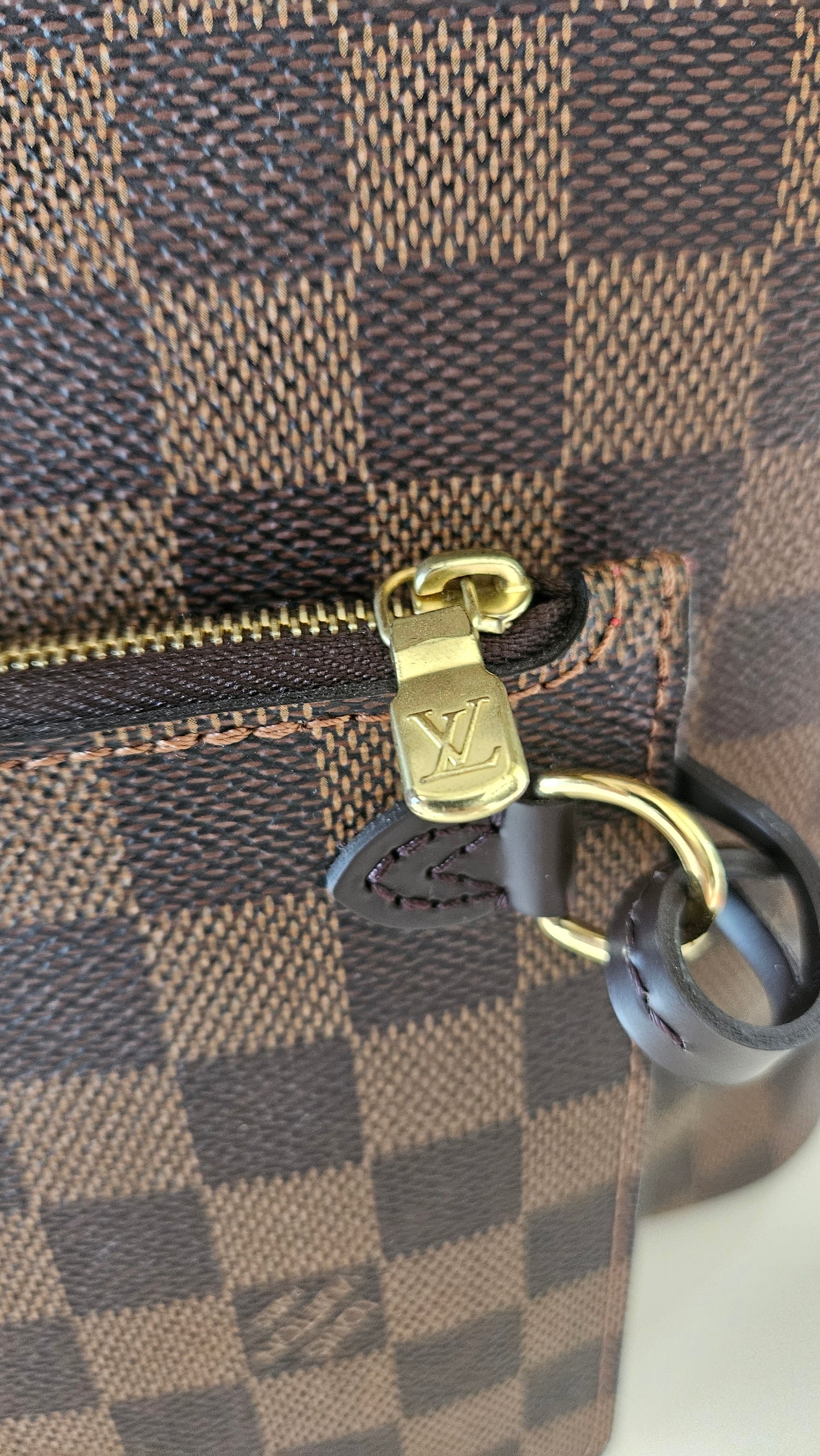 Neverfull MM Damier Ebene Canvas GHW