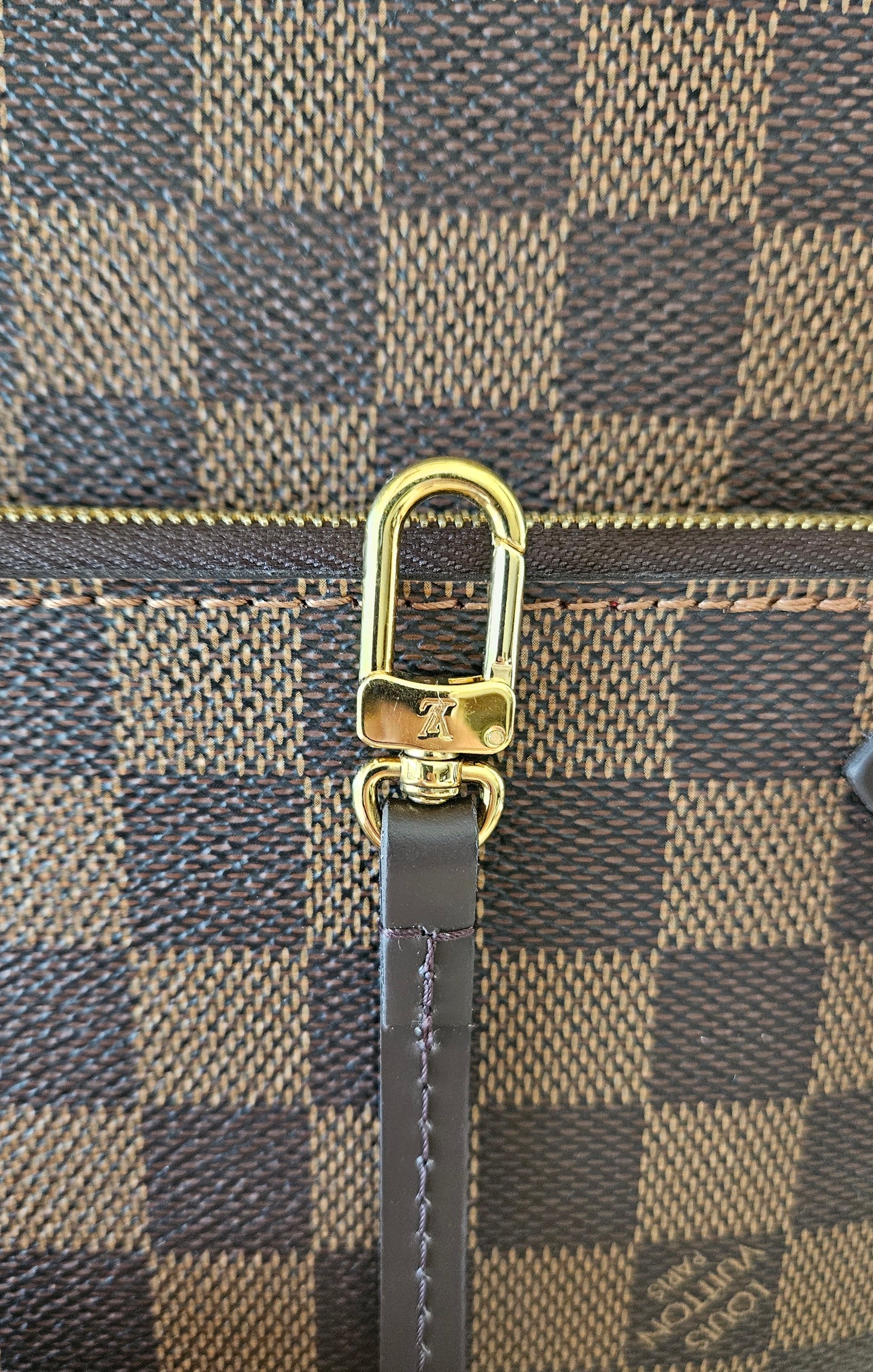 Neverfull MM Damier Ebene Canvas GHW