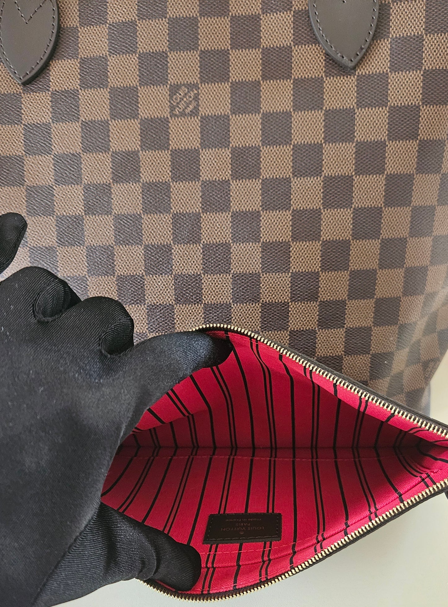 Neverfull MM Damier Ebene Canvas GHW