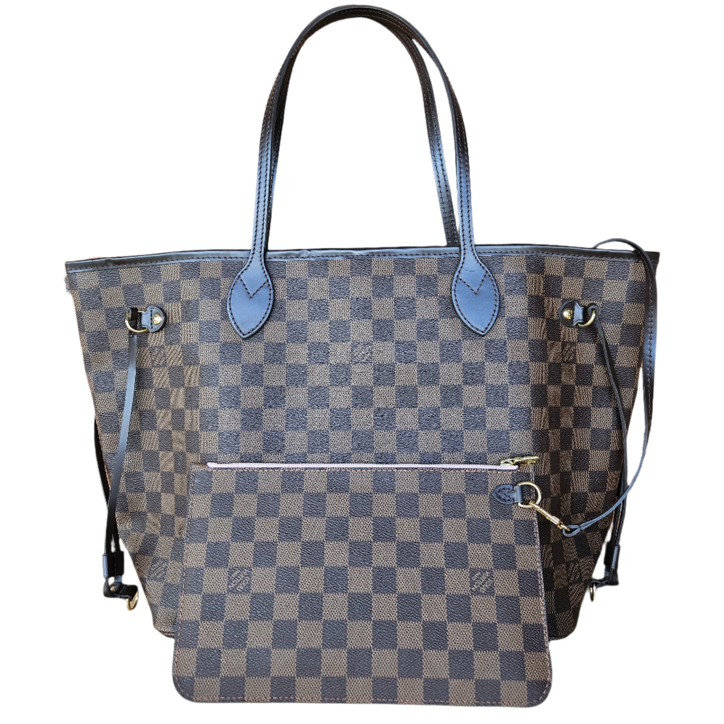 NEVERFULL MM DAMIER ROSE