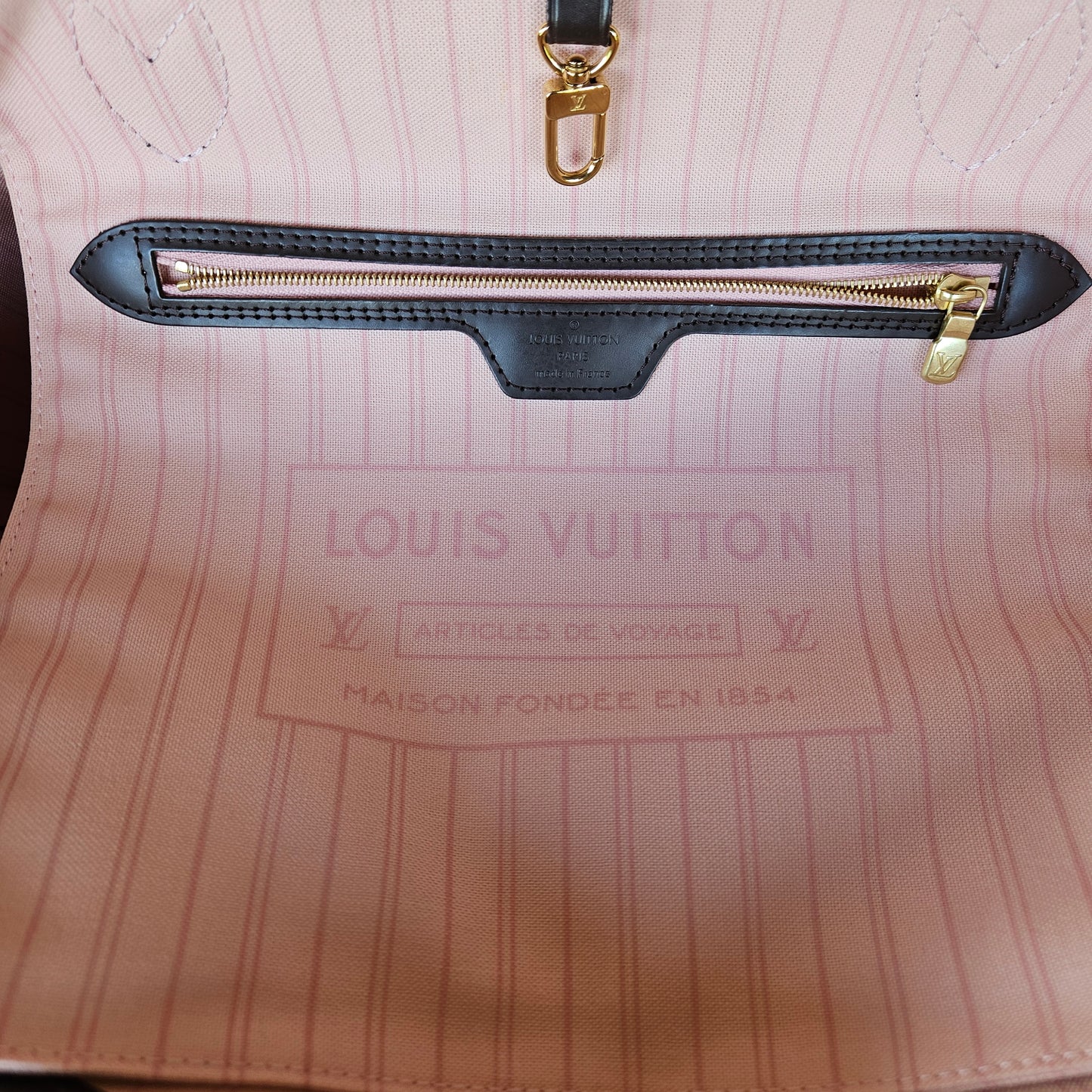 NEVERFULL MM DAMIER ROSE