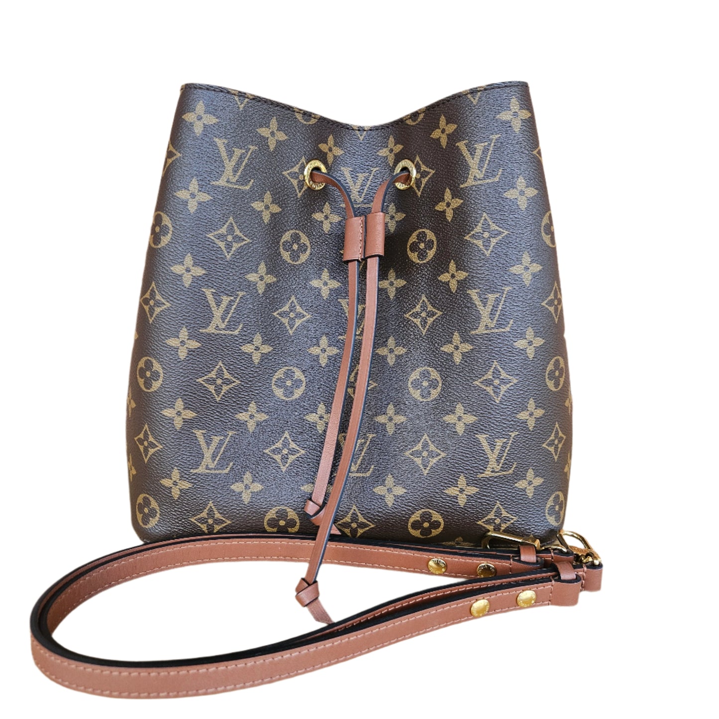 Neonoe Monogram Canvas Caramel GHW