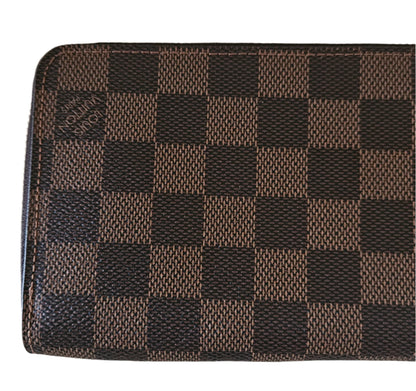 Zippy Organizer Monogram Canvas Damier Ebene GHW