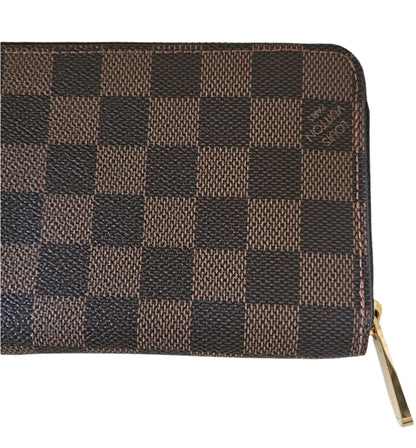 Zippy Organizer Monogram Canvas Damier Ebene GHW