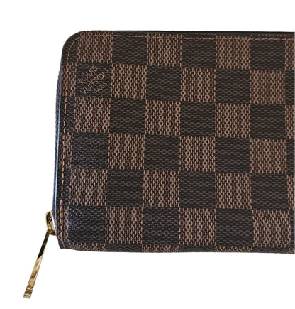 Zippy Organizer Monogram Canvas Damier Ebene GHW