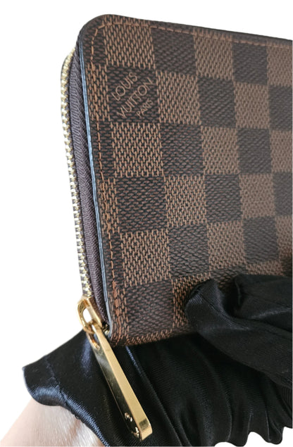 Zippy Organizer Monogram Canvas Damier Ebene GHW