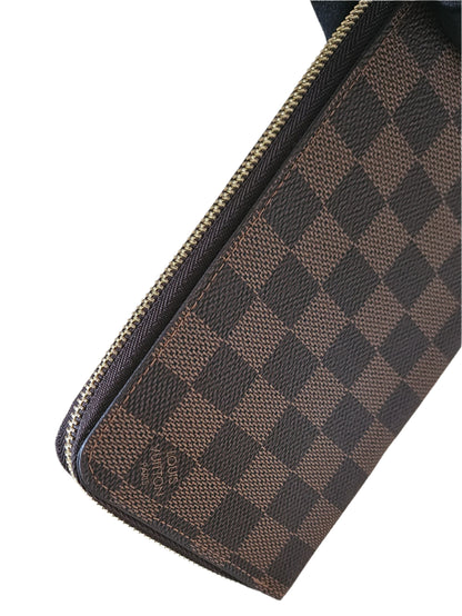 Zippy Organizer Monogram Canvas Damier Ebene GHW